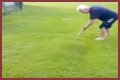 Man pops giant lawn bubble in his backyard and the footage immediately goes viral